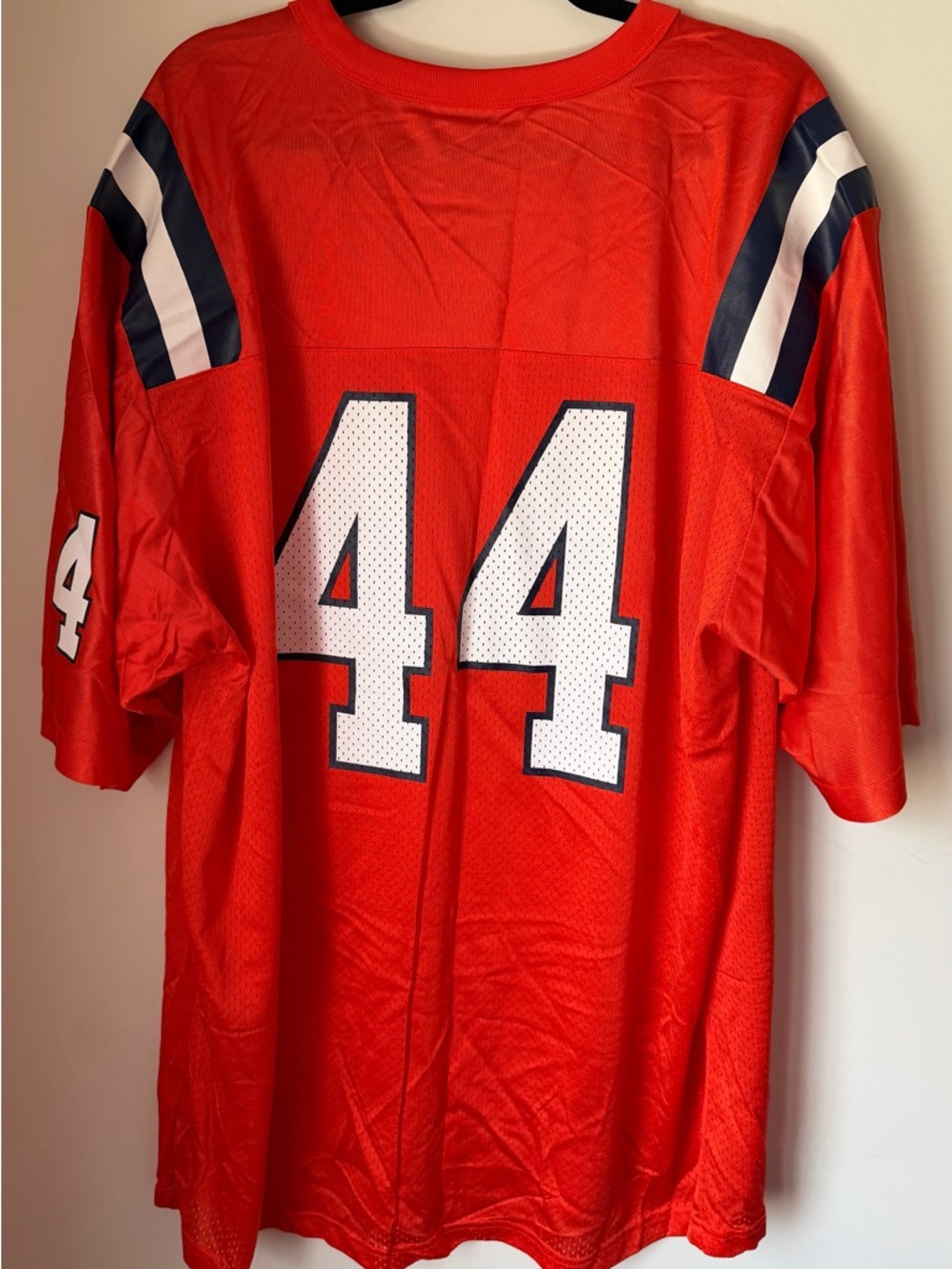 Nike Men’s Orange Football Jersey #44 with Navy & White Accents - Picture 11 of 11